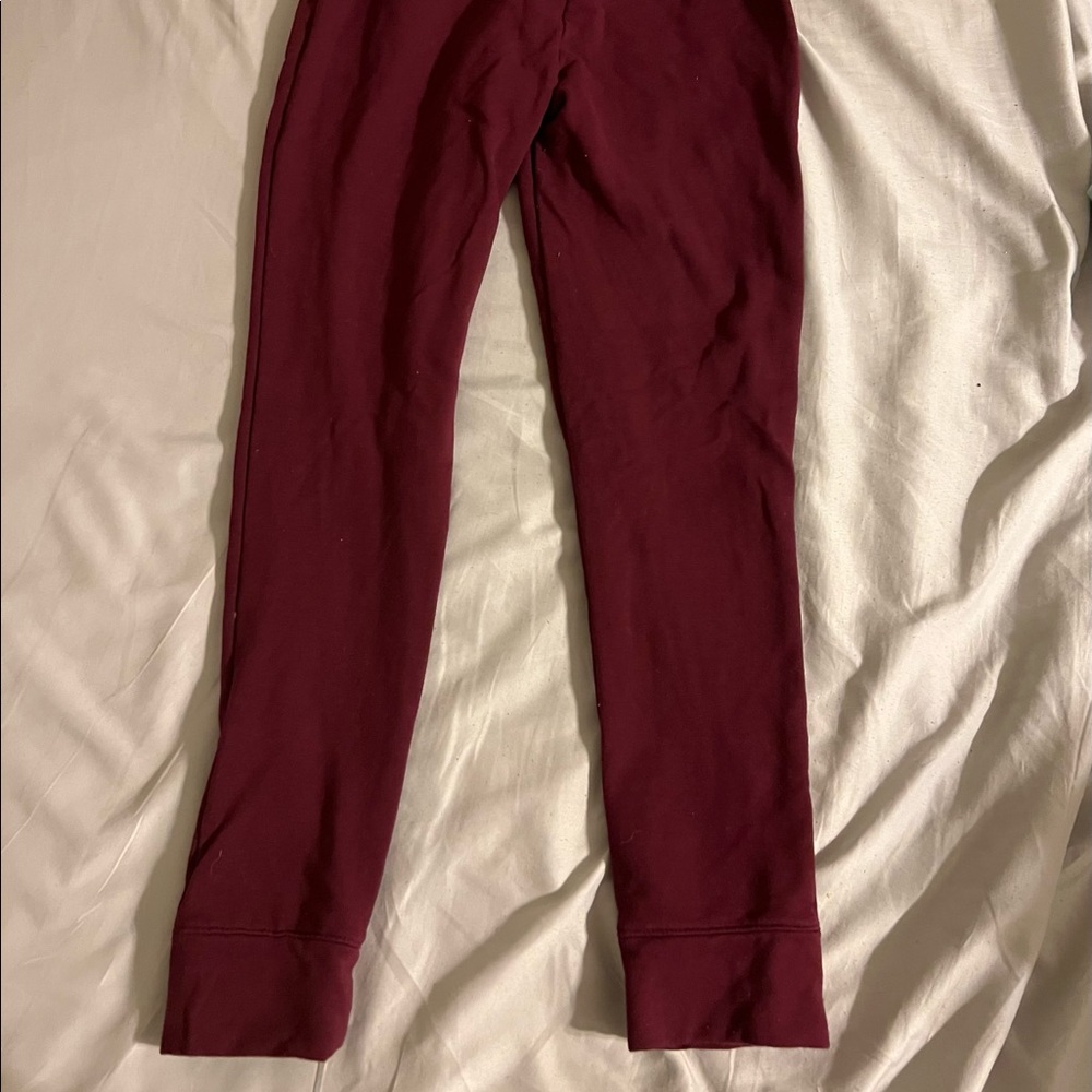 Burgundy joggers